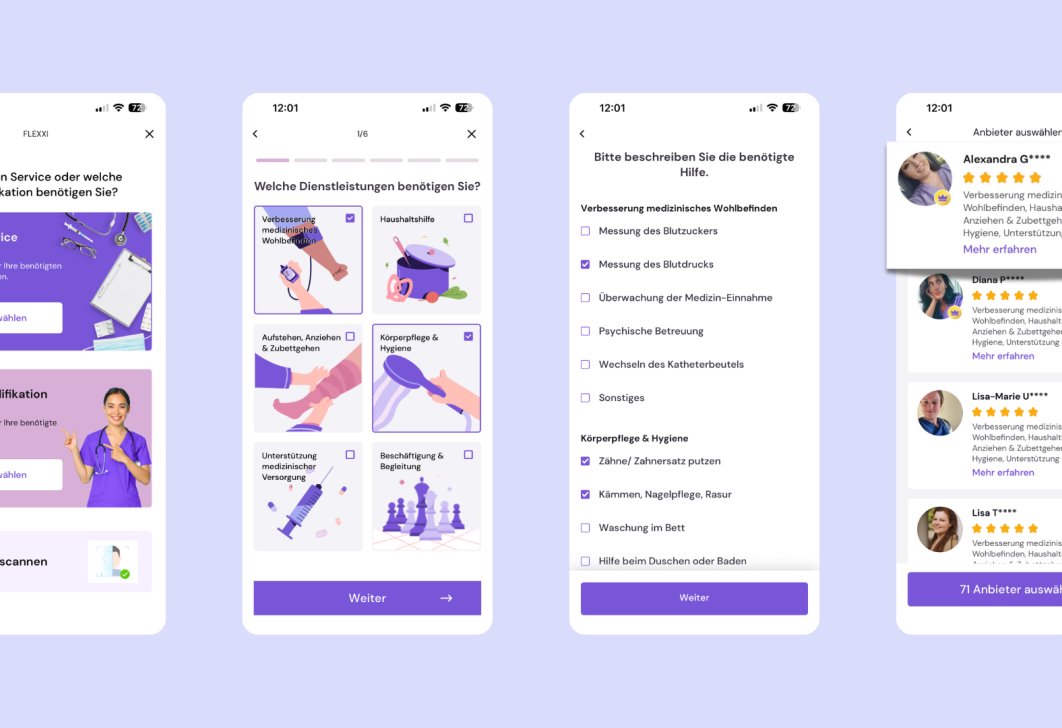 Wie man die FLEXXI App zum ersten Mal benutzt