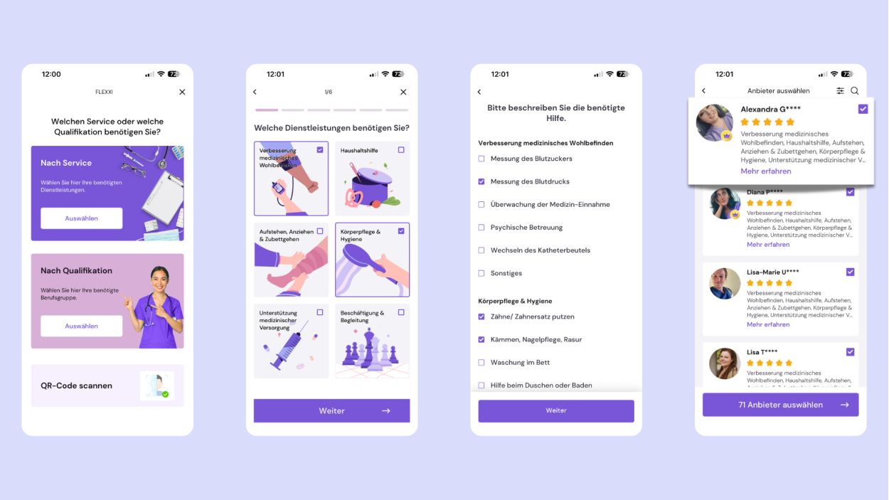Wie man die FLEXXI App zum ersten Mal benutzt