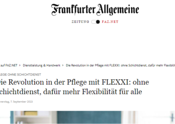 FLEXXI in FAZ: Pflege ohne Schichtdienst – Eine Revolution